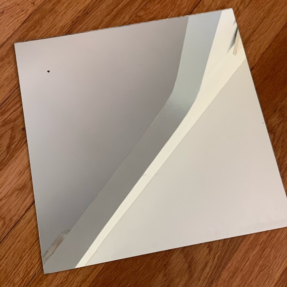 Groovy 1970s floating mirror tiles set of 5 in box - Picture 5 of 5